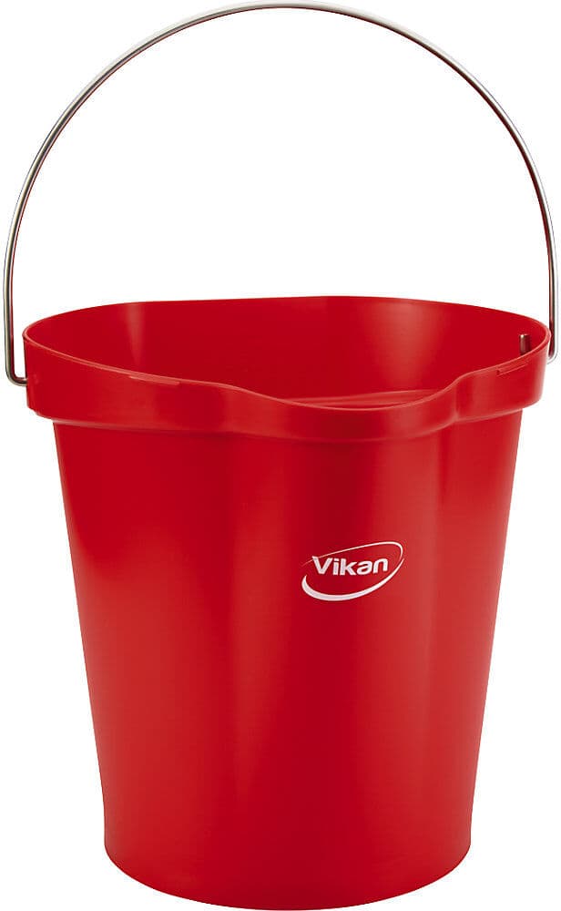 Eimer, lebensmittelecht, Volumen 12 l, VE 6 Stk, rot Vikan
