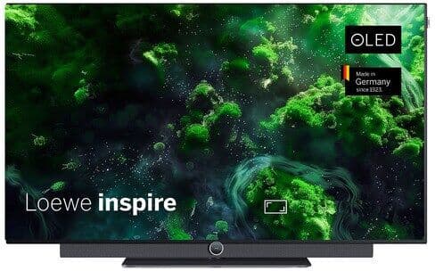 Loewe TV OLED 139 cm (55'') inspire dr 55SET UHD 4K, HDR, Wi-Fi y Smart TV, con barra de sonido 80W integrable (Reacondicionado Gra. Basalto