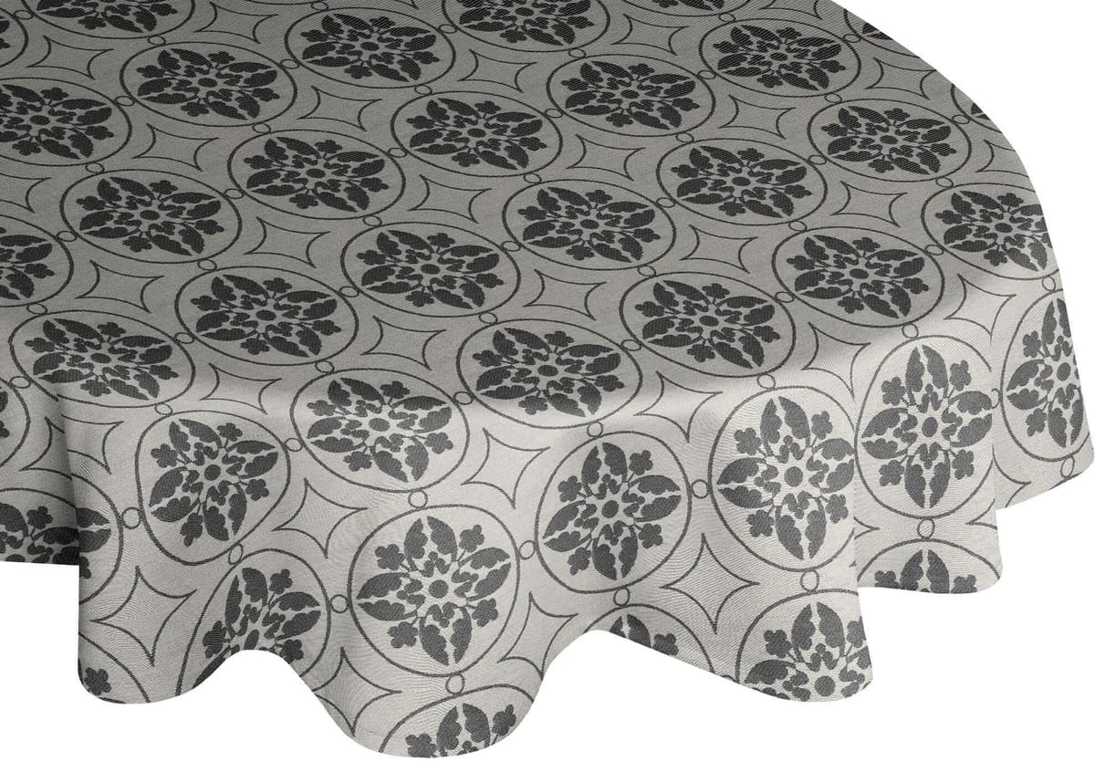 Tischdecke ADAM "Romantic Puligny" Gr. 6, schwarz, B:145cm L:190cm, Bio-Baumwolle, Tischdecken, Tischdecke, aus 100% Bio-Baumwolle