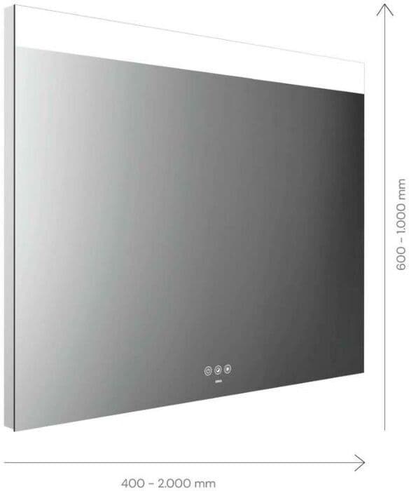 Emco Mi 250+ LED-Lichtspiegel 107170010000300 1700 x 1000 mm, mit durchgehendem breitem Lichtausschnitt oben