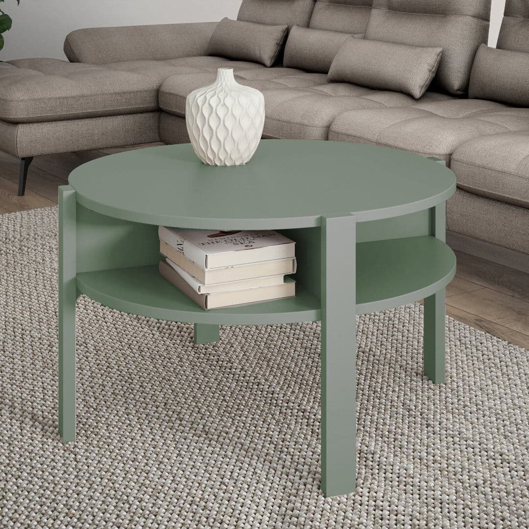 Latitude Run Coffee Table with Storage Green 45.5cm H X 74.4cm W X 74.4cm D