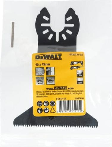 DeWalt Multischijfzaagblad 43 x 65 mm DW DT20734