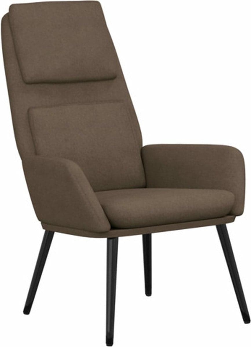 vidaXL Relaxstoel in taupe stof
