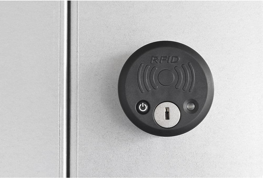 Flügeltür, RFID-Schloss, HxB 1000 x 1300 mm, verzinkt eurokraft pro