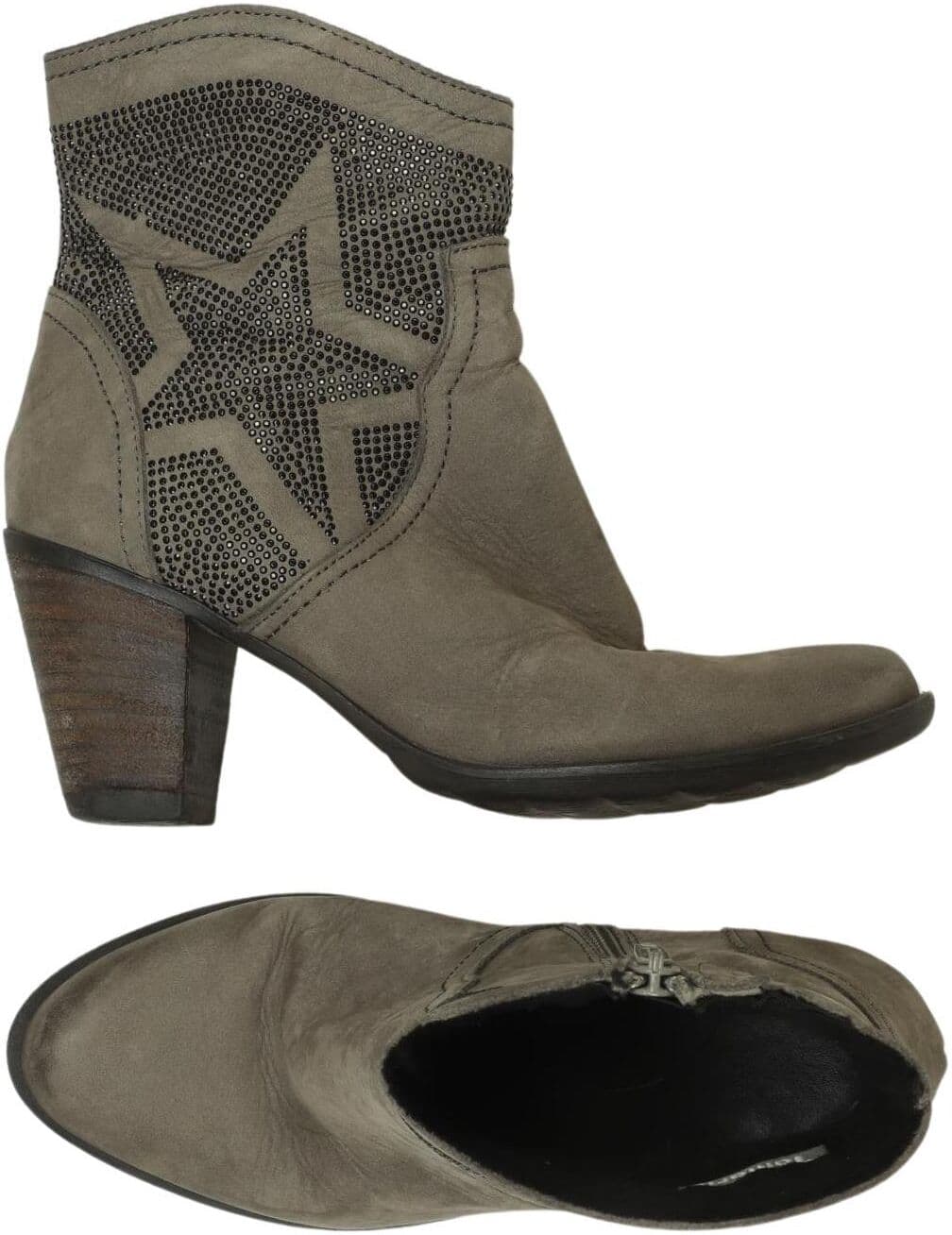 Tamaris Damen Stiefelette, Grau, Gr. EU 36, Leder - Second Hand