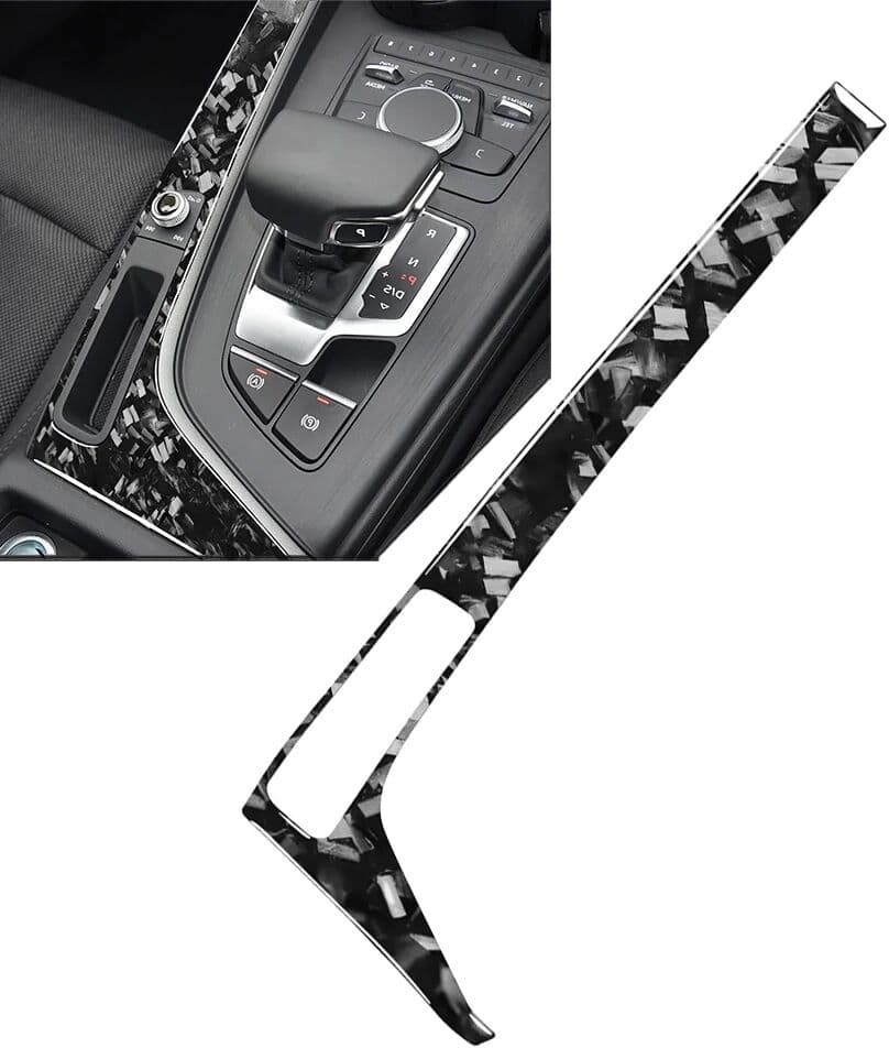NONE RHD Car Gear Shift Control Panel Side Cover Trim For Audi A4 B9 S4 RS4 A5 S5