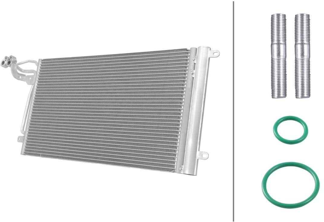Condensador, sistema de ar condicionado HELLA 8FC 366 220-951