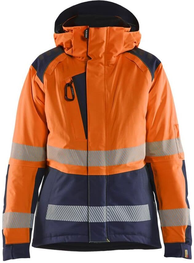 Blåkläder 4456 Dame High Vis Vinterjakke / Dame High Vis Vinterjakke - High Vis Orange/marineblå - M