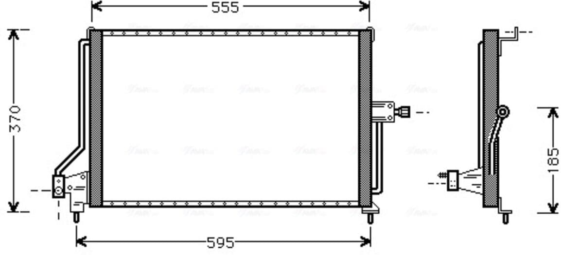 Condensator, airconditioning AVA COOLING OL5209