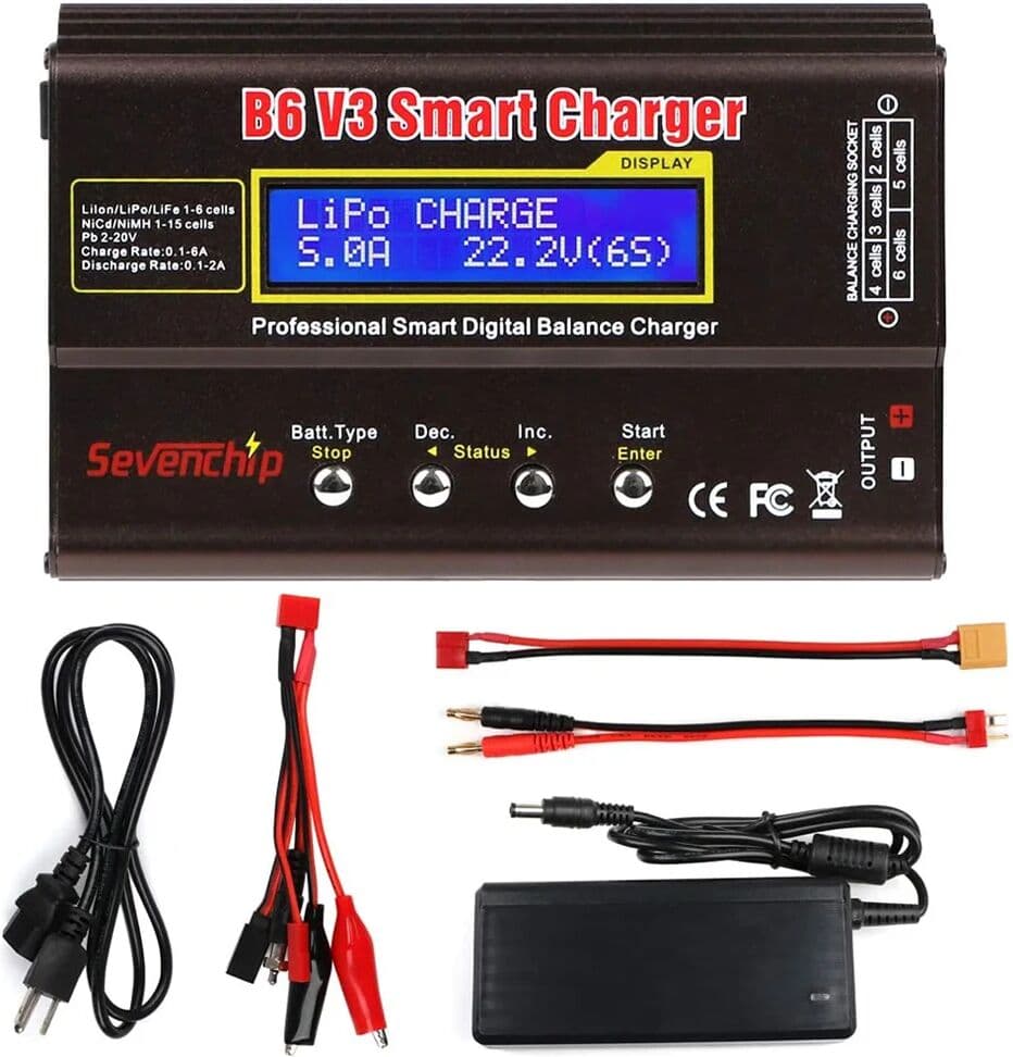 U-Angel-1988 IMAX B6 V3 80W 6A Battery Charger LiHv Lipo NiMh Li-ion Ni-Cd Digital RC Charger Lipro Balance Charger Discharger 15V 6A Adapter
