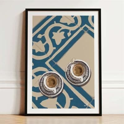 Uplift Treasures French Breakfast Canvas Wall Art Lemon Wine Oyster And Pasta Poster 18 11.81 15.75 In Unframed