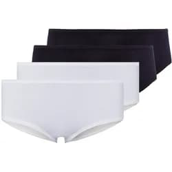 SKINY Damen Panties, 4er Pack - Advantage Cotton Stretch, Panty, Baumwoll-Stretch Schwarz/Weiß / XL