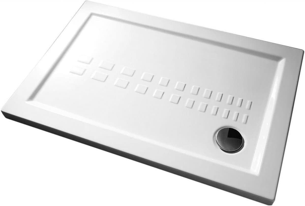 Althea PIATTO DOCCIA  SERIE  ITO IN CERAMICA BIANCO 80x120 cm H 5,5 cm PILETTA Ø 90 mm