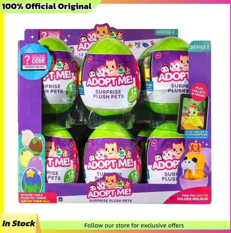 NONE Original Adopt Me Surprise Plush Pet Egg Series 4 Mystery Blind Box Collectible Cute Kawaii Stuffed Animal Toy For Game Fans