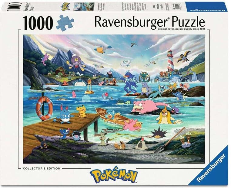 Puzzle Collector's Edition 1000 pcs Pokémon : Aquali & Marine tempérée - Ravensburger