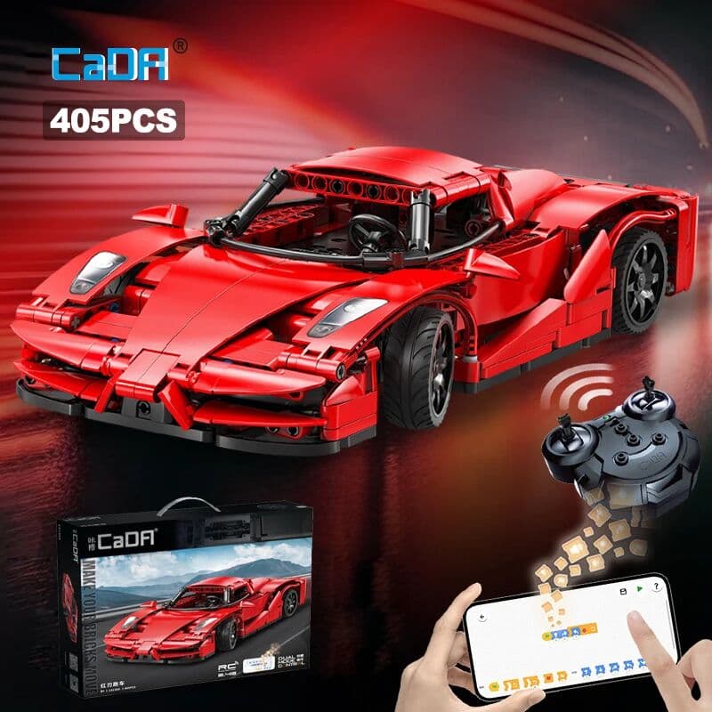 NONE Cada 405pcs Phone APP Remote Control Red Blade Sports Car Building Blocks City Expert RC Racing Car Bricks Toys For Kid Gifts
