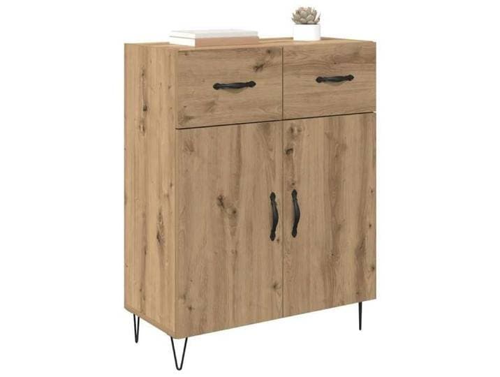 Buffet en bois d'ingénierie - - Chêne artisanal - 69 5x34x90 cm - Avec tiroir - 2 portes - Poids maximal 60 kg