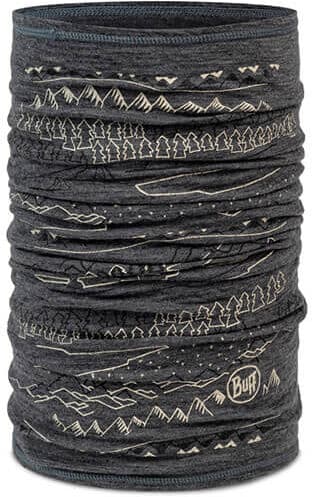 Buff Merino Lightweight Prints Eirik Grey Tubular Neckwear