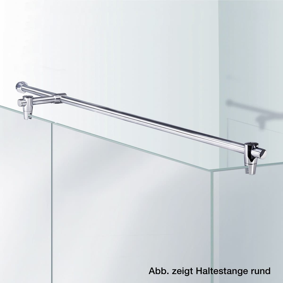 Sprinz holding bar angular with T-piece, glass wall, length 180 cm 93-011DB