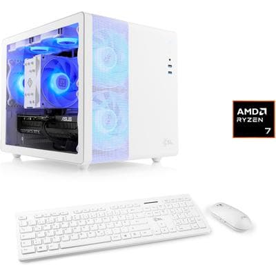 CSL PC "Cube V24229", weiß, Microsoft Windows 11 Home (64 Bit), GeForce RTX 4060, 32 GB RAM 1.000 GB SSD, Desktop-PCs, PC