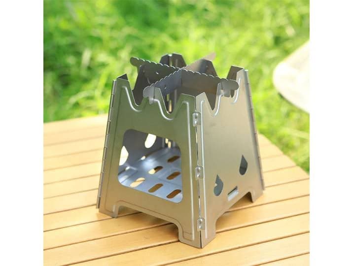 Réchaud de Camping en plein air en titane pur, Portable, ultraléger et pliable, poêle de poche, Camping, pêche, randonnée