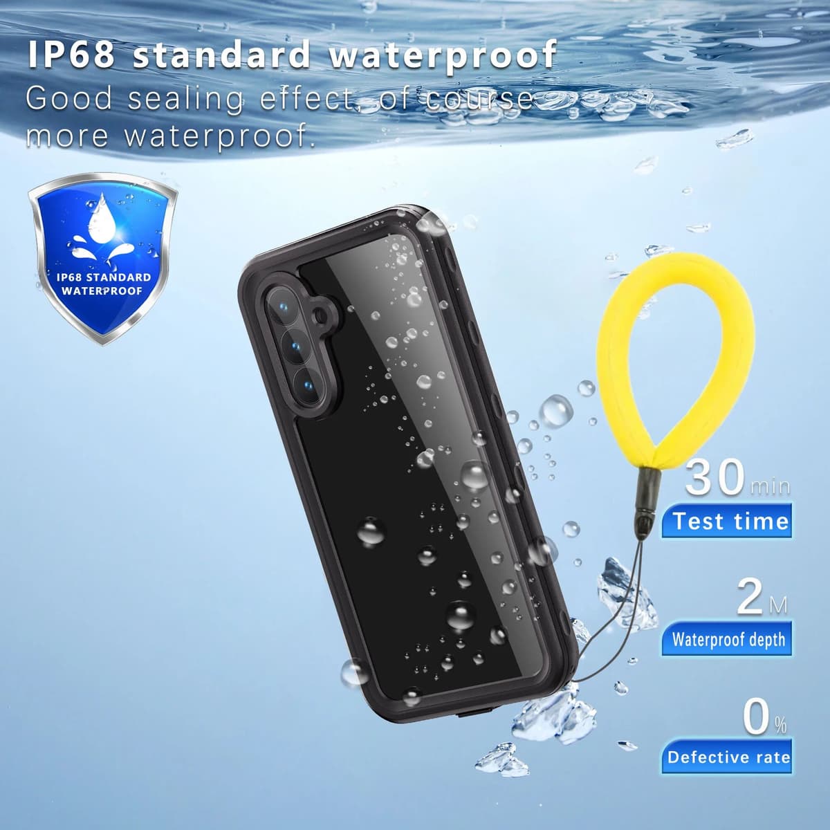 shellbox IP68 waterproof case for Samsung Galaxy A55 A56 A16 A54 with lanyard outdoor swimming diving full body protection