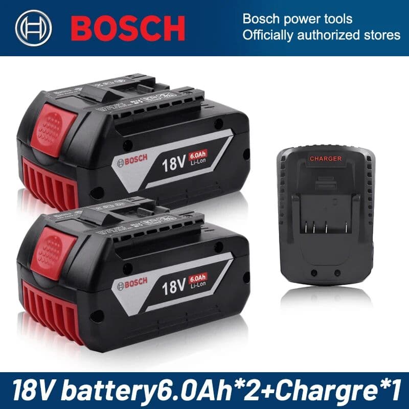 Professional Lithium Battery 18V 6.0AH  Bosch BAT609 BAT609G BAT618 BAT618G Rechargeable Power Tool 6/5/4.0Ah Battery