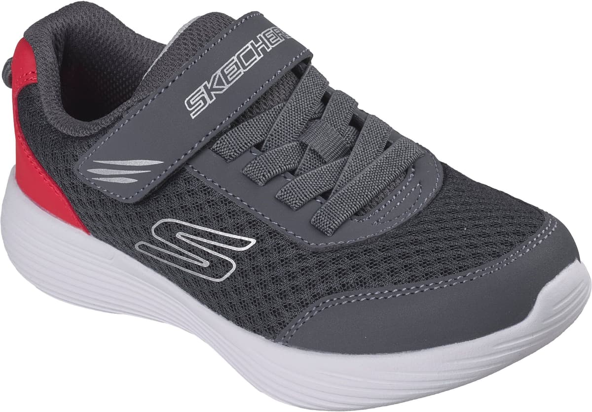 Slip-On Sneaker SKECHERS "GO RUN 400 V2", Herren, Gr. 33, atmungsaktiv, grau, Lederimitat, Textil, Schuhe Slip-On Sneaker, Slipper mit Klettverschluss, Größenschablone zum Download