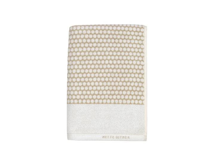 Mette Ditmer - Grid Handtuch 50 x 100 cm, sand / off-white