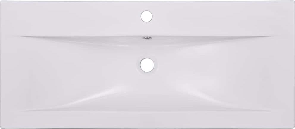 vidaXL Lavabo encastré 91 x 39,5 x 18,5 cm Céramique Blanc
