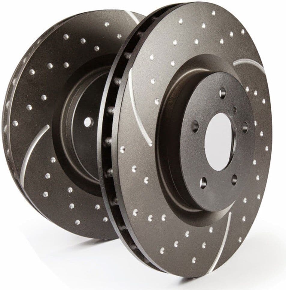 EBC BRAKES Gd Discos Traseros Pre-Perforados-Rayados Zincados Mercedes-Benz C-Cla
