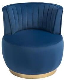 GREATPLANINC Velvet Swivel Barrel Sofa Chairs, Round Armchairs Accent Chairs