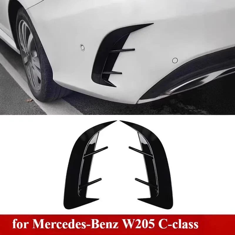 NONE For Mercedes-Benz W205 C-class C200 C300 2015-2018 2019 2020 2021 Exterior Modification Rear Wind Knife Decoration Bright Strips