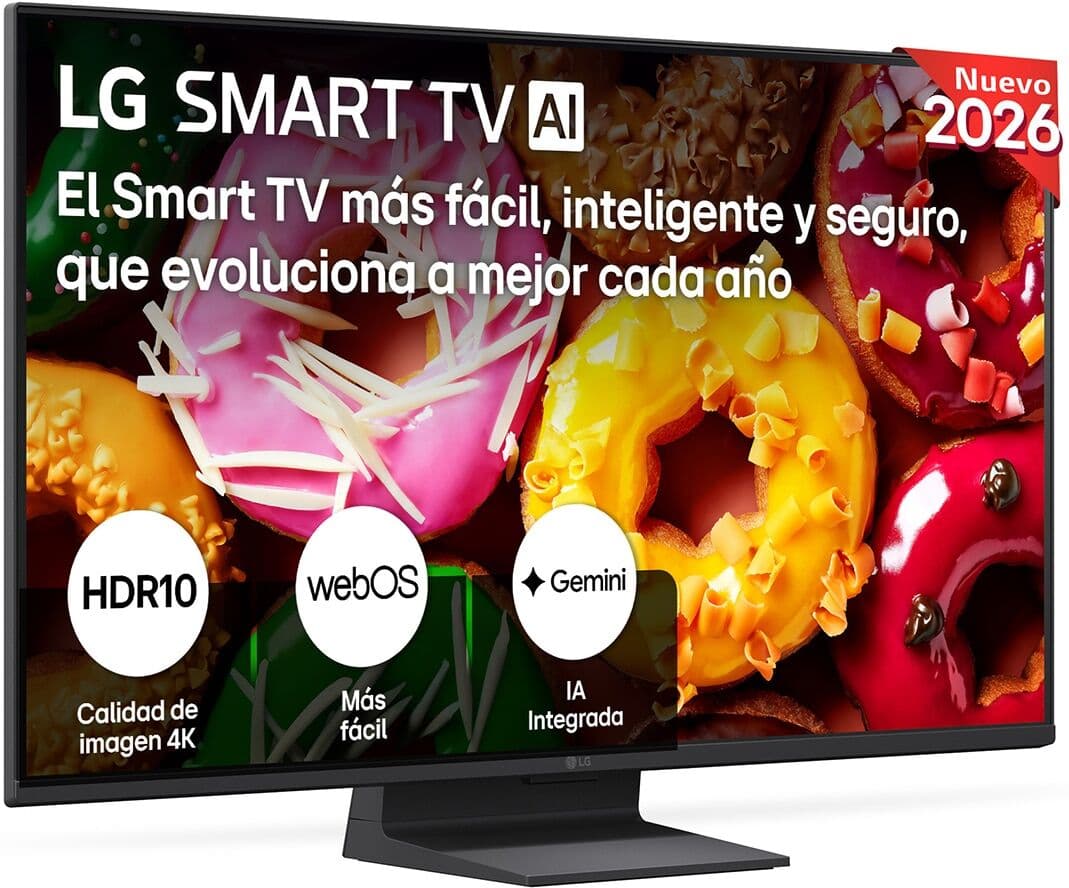 LG TV LED 67 cm (27") AI 27LB70006LA.AEU, Full HD Smart TV 2026. Gris oscuro / Negro