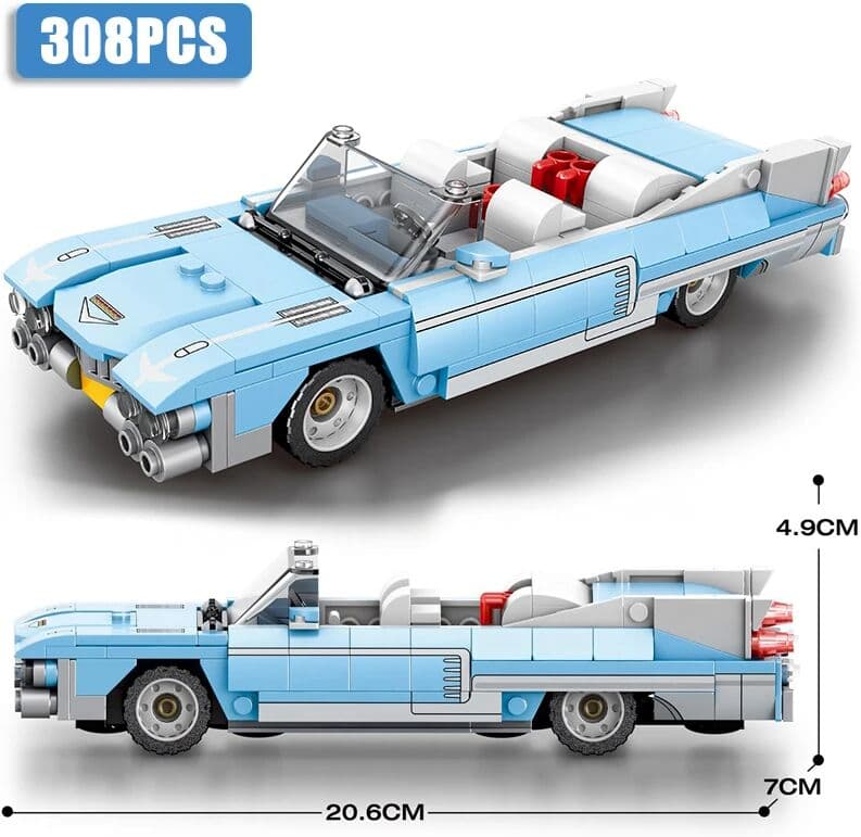 NONE 308PCS MOC Roadster Car Building Block Creative City Vehicle Diy Car Model Bricks Desktop Display Toys For Kids Holiday Gifts