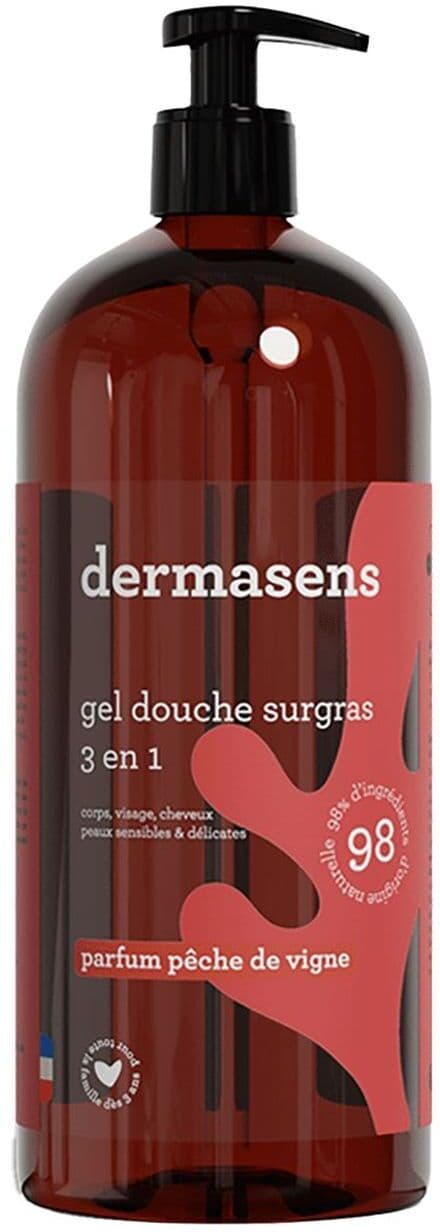 MARQUE VERTE - Marque V Dermasens Gel Douche 3En1 Peche Vigne 1L