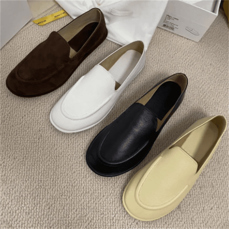 Agudabale The  Flat Bottomed Classic Loafers Are Made of Soft Calf Leather and Feature a Classic Round Scalp Leather Lining for a Tailo