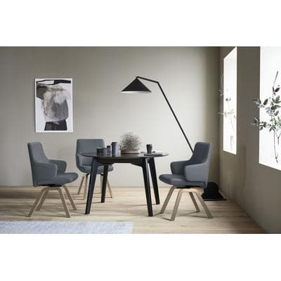 Polsterstuhl STRESSLESS "Laurel", blau (atlantic blau batick, eiche gekalkt), B:58cm H:92cm T:59cm, Leder BATICK: BATICK ist ein leicht korrigiertes, durchgefärbtes und genarbtes Möbelleder, bei dem die meisten Unebenheiten und Spuren in der Regel...