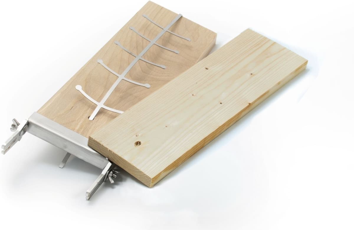 Grillguthalter BUSCHBECK "Flammlachsbrett-Set", beige (natur), B:16cm H:6cm T:68cm, Edelstahl, Massivholz, Backbleche, Grillguthalter natur B/H/T: 16cm x 6cm bis 6cm x 68cm