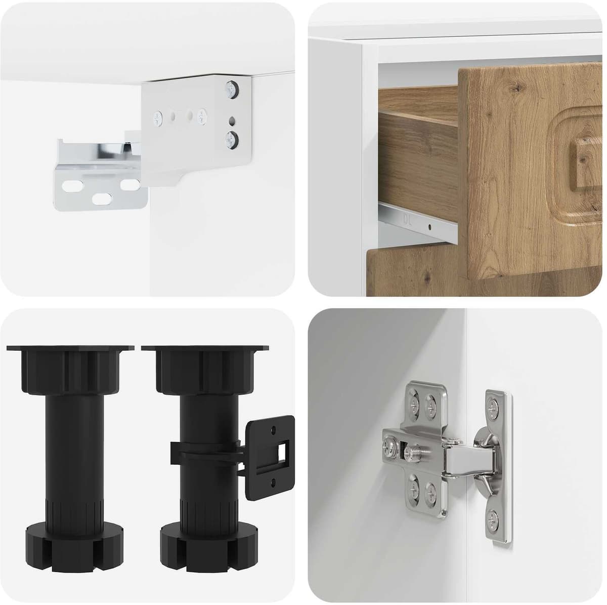vidaXL Unité de cuisine KALMAR 4 pc Chêne artisanal Bois d'ingénierie