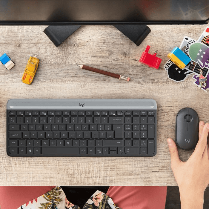 Logitech Mk470 Slim Wireless Keyboard And Mouse Combo, Graphite, Us International, 1 Stykk, Sen-W126823315 Grafitt