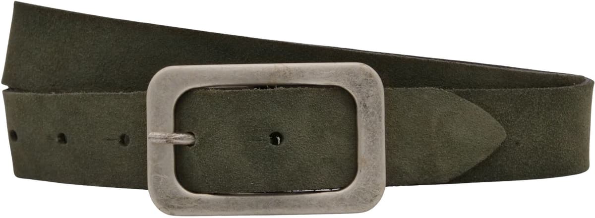 Ledergürtel ANNAMATONI "AnnaMatoni Damen Ledergürtel in hochwertigem Velour Leder 3cm", Damen, Gr. TW115 - 130cm Gesamtlänge, grün (olive 560), 100% Leder, Gürtel Ledergürtel