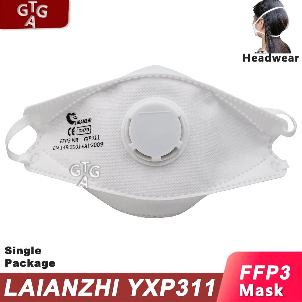 NONE LAIANZHI FFP3 CE Face mask Air valve protective masks pm2.5 masks harmful hygiene mask filter Headwear mouth mask ffp3mask