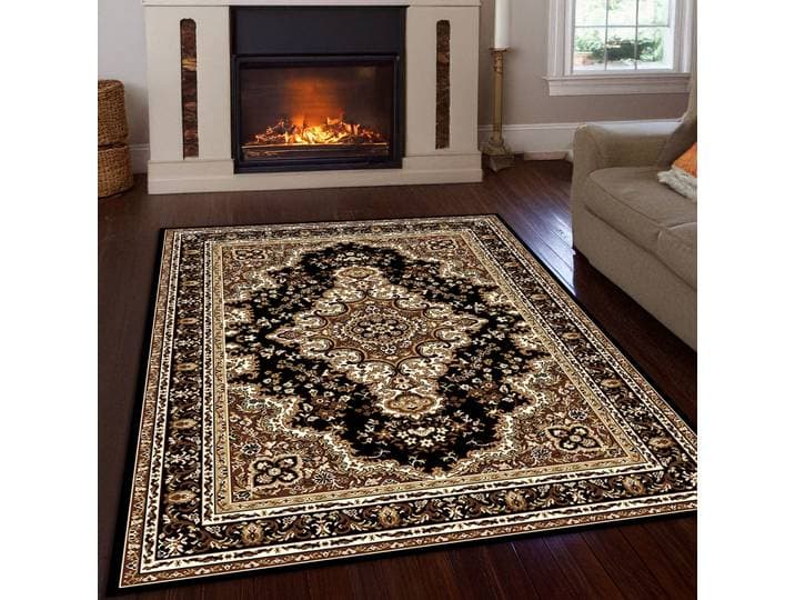 Teppich GOODPRODUCT Oriental, Made in Belgium Gr. 1, braun, B:60cm H:7mm L:110cm, Kunstfaser, Teppiche, Teppich, Orient-Optik, mit Bordüre, Teppich, Kurzflor, Weich, Kundenliebling