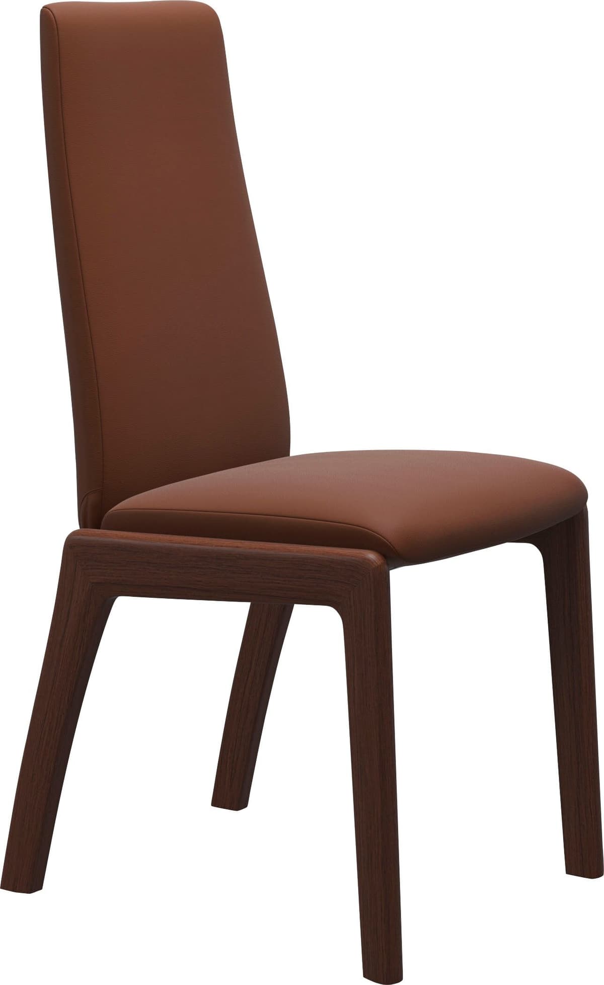 Polsterstuhl STRESSLESS "Laurel", braun (copper paloma, walnuss), B:57cm H:92cm T:59cm, Leder PALOMA: PALOMA ist ein durchgefärbtes Semianilin-Möbelleder mit natürlicher Narbung., Stühle, Polsterstuhl, Low Back, Größe L, mit abgerundeten Beinen in Walnuss