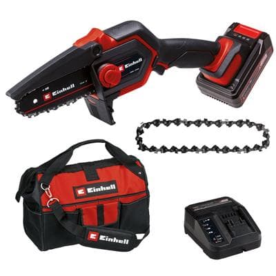 Akku-Kettensäge EINHELL "»GE-PS 18/15 Li Bag Kit«", transparent, B:0,47cm H:0,14cm T:0,1cm, Kettensägen, Inkl. 2,5 Ah Akku und Ladegerät