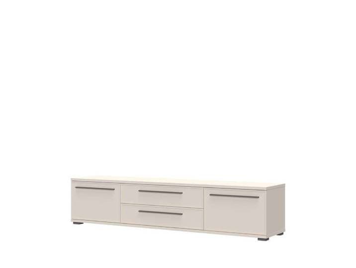 TV-Board OTTO HOME Opera TV-Lowboard, TV-Kommode, TV-Schrank, TV-Unterschrank, TV-Möbel , weiß (cashmere farbe), B:201cm H:46cm T:46cm, Holzwerkstoff, MDF, Sideboards, TV-Board, UV lackiert, Soft Close Funktion, Höhenverstellbare Füße