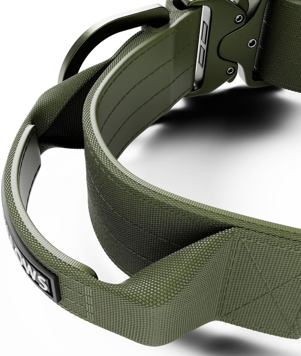 Bullybillows Combat Hundhalsband Med Handtag Grön 5 Cm L