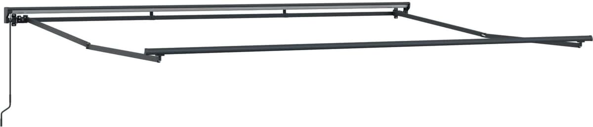 vidaXL Auvent rétractable manuel Anthracite 4 × 3,5 m