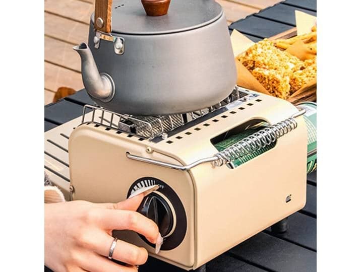 Réchaud de Camping 1200W, cuisinière à gaz avec sac de rangement, chauffage de cuisine réglable pour Camping, sac à dos, randonnée en plein air, hiver
